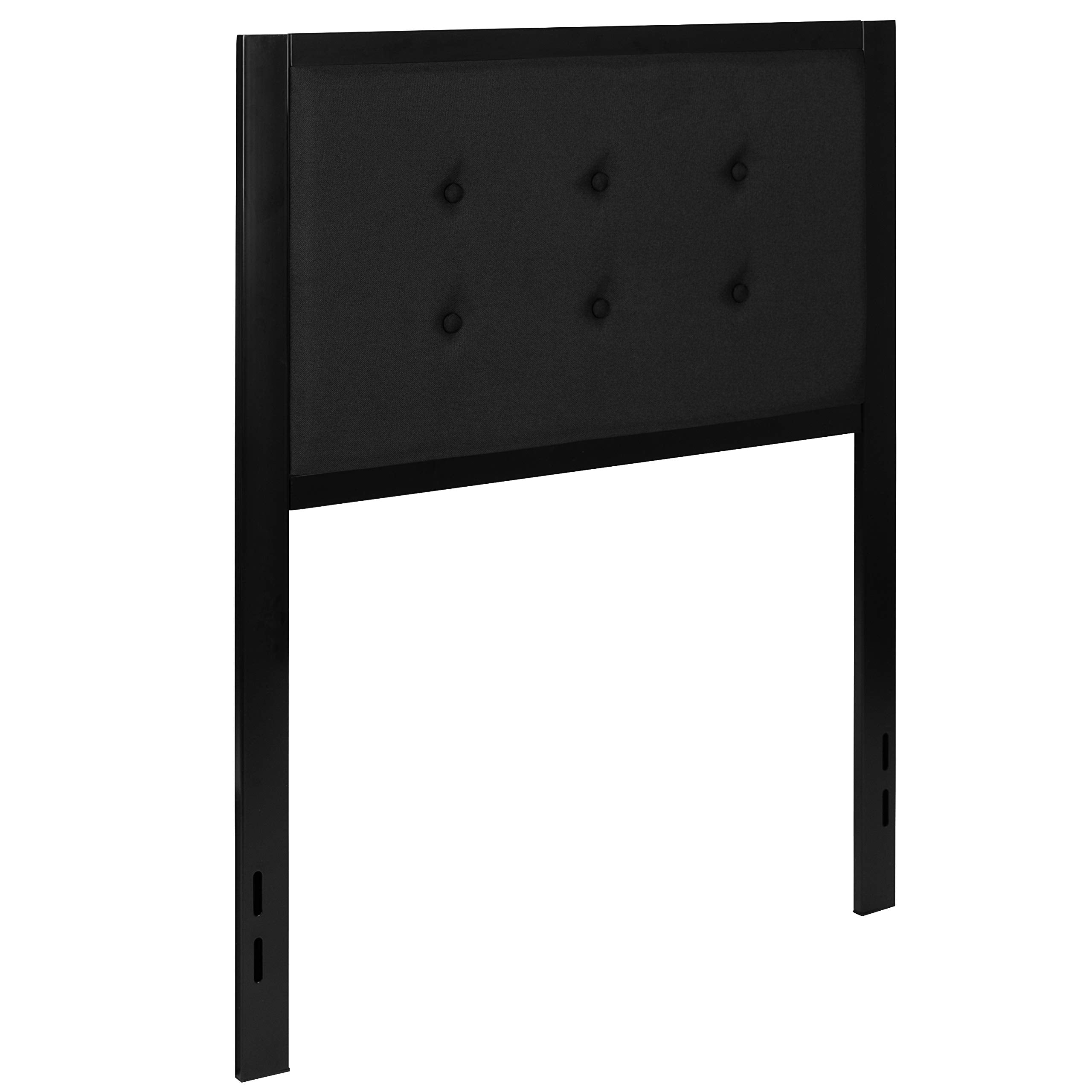 Flash Furniture Bristol Metal Tufted Upholstered Twin Size Headboard In Black Fabric